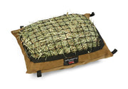 Mini Hay Pillow Slow Feeder Hay Bag filled with hay designed for miniature horses.
