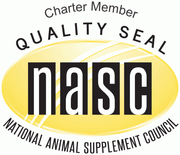 Charter Member Quality Seal National Animal Supplement Council.