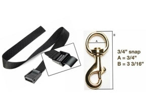 Hay pillow accessories - adjustable strap and swivel clip.
