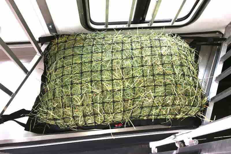 Manger Hay Pillow in a slant horse trailer manager