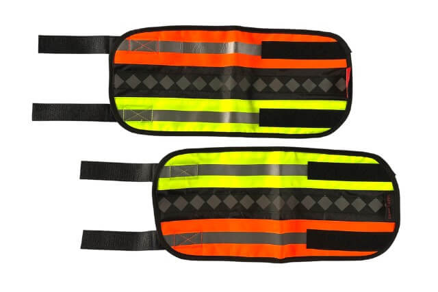 Front view of Horse High Visibility Leg Gear with adjustable Velcro straps.