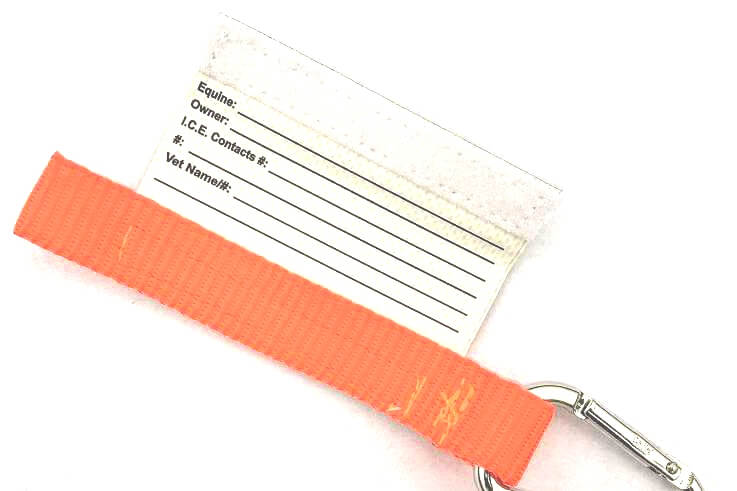 Blank in case of emergency information form on  Ultralite Emergency Info ID Clip-on Tag.